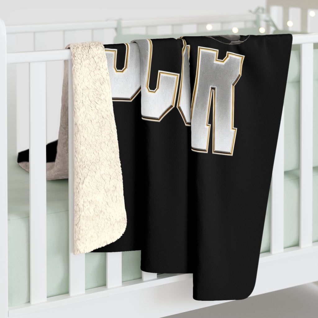 SOCCER MAMA BLACK Sherpa Fleece Blanket