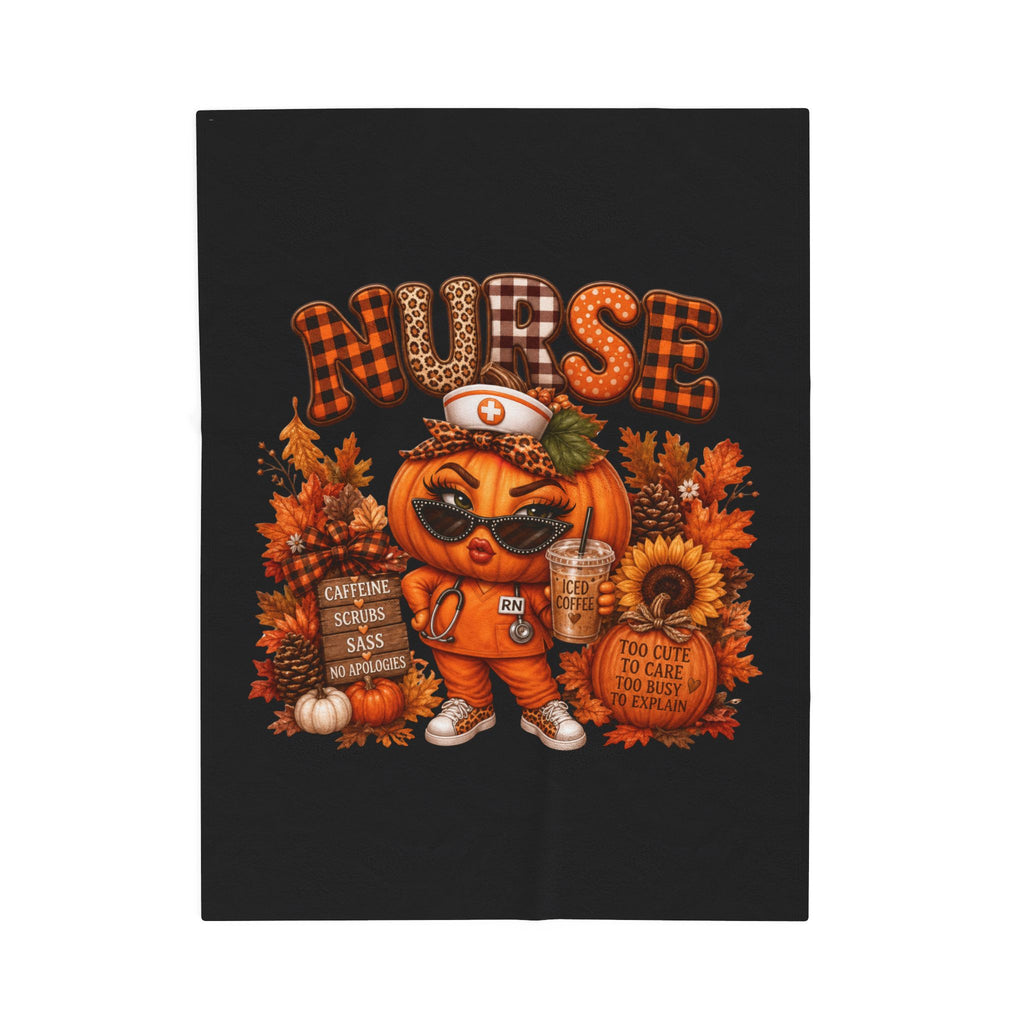 SASSY NURSE FALL Velveteen  Plush Blanket