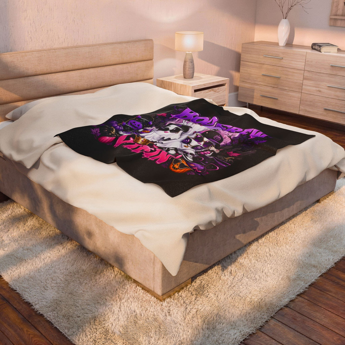BOO CREW VIBIN Velveteen Plush Blanket