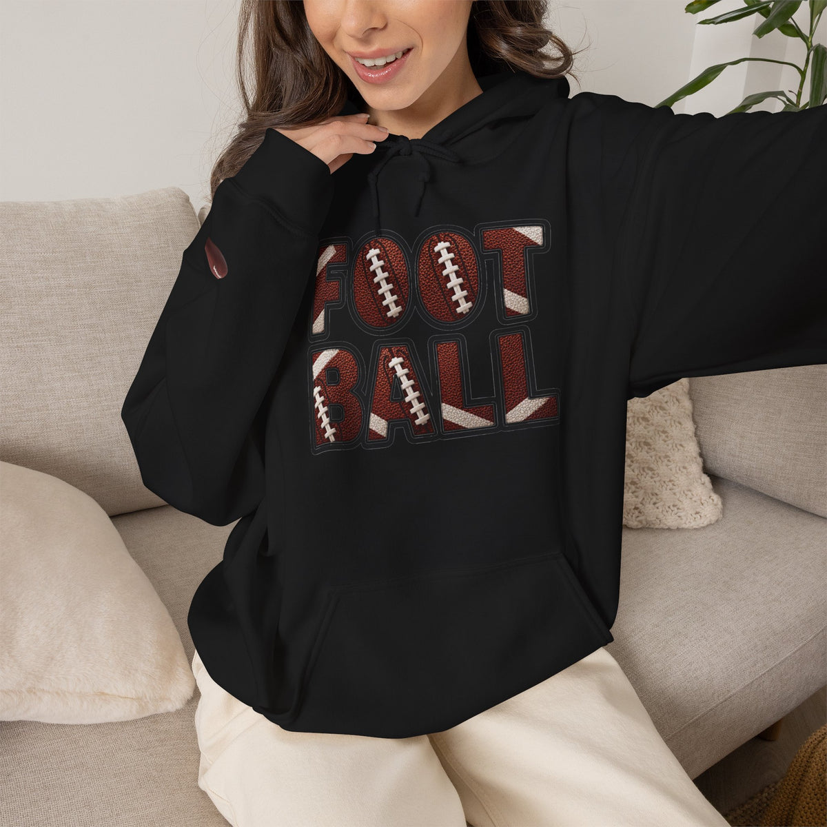 FOOTBALL Hooded Sweatshirt