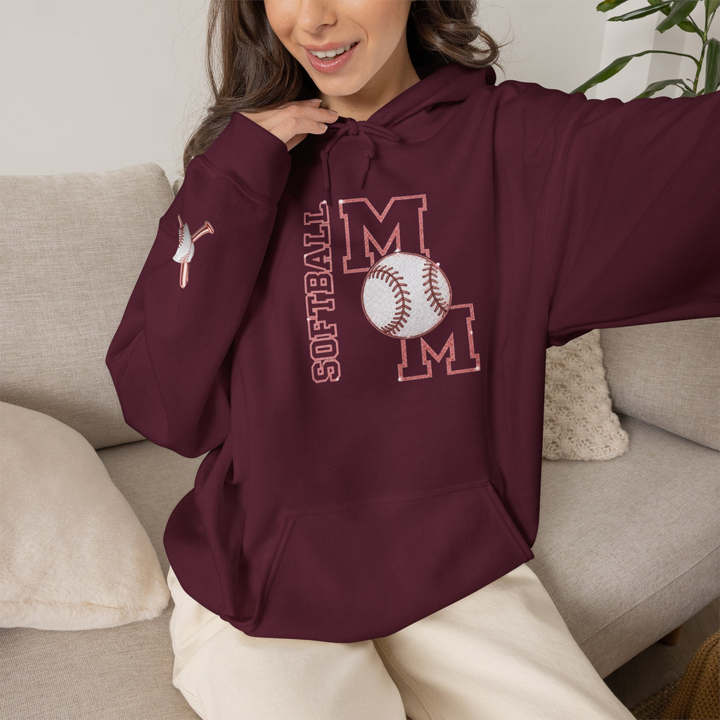 SOFTBALL MOM Hooded Sweatshirt