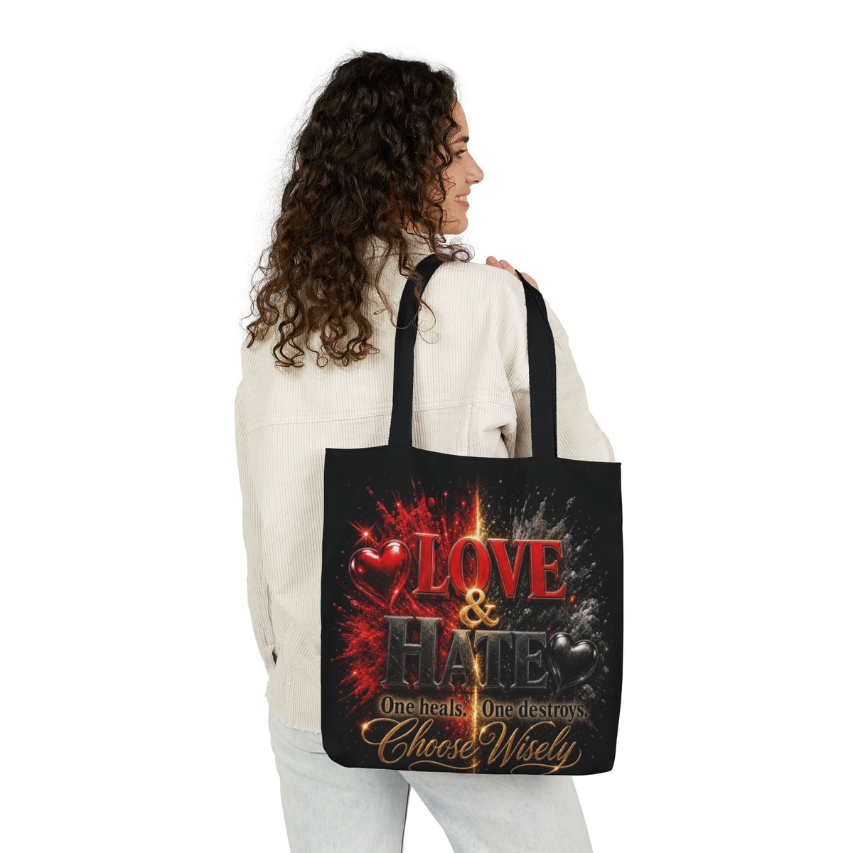 LOVEHATE Canvas Tote Bag 5-Color Straps