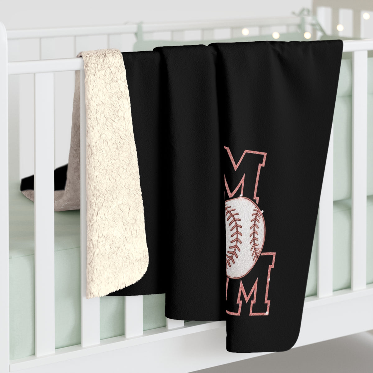 SOFTBALL MOM Sherpa Fleece Blanket