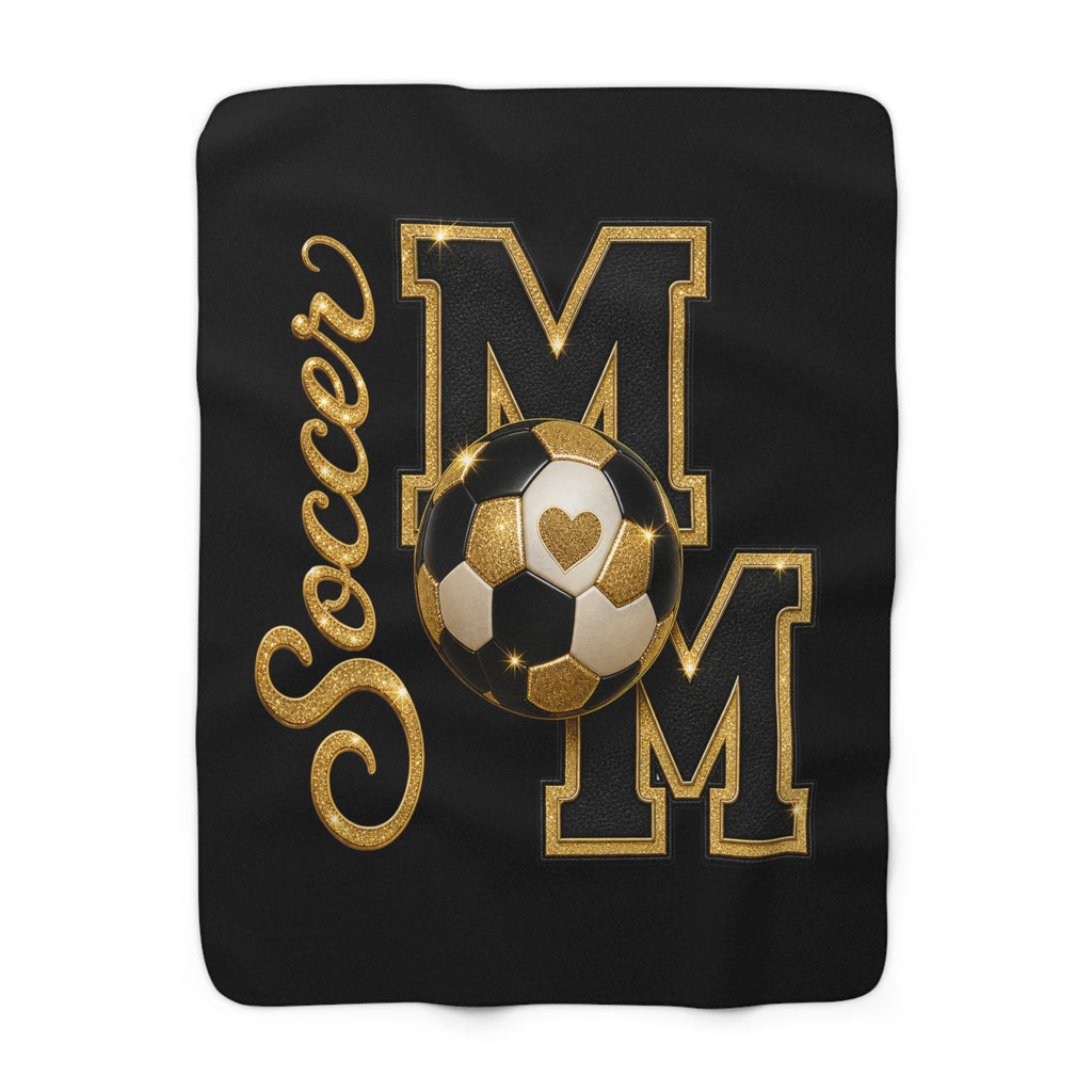SOCCER MOM Sherpa Fleece Blanket