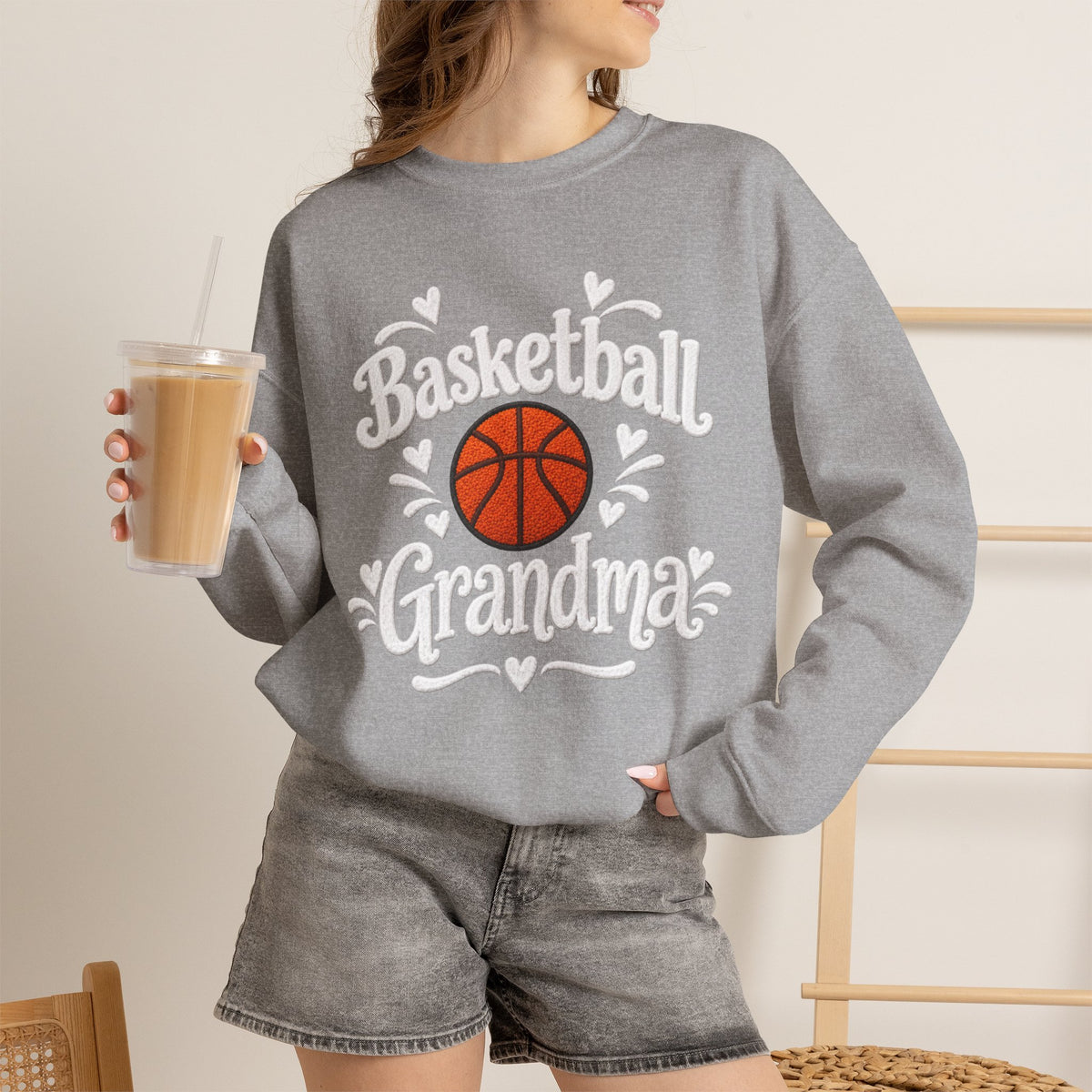 BASKETBALL GRANDMA Crewneck Sweatshirt