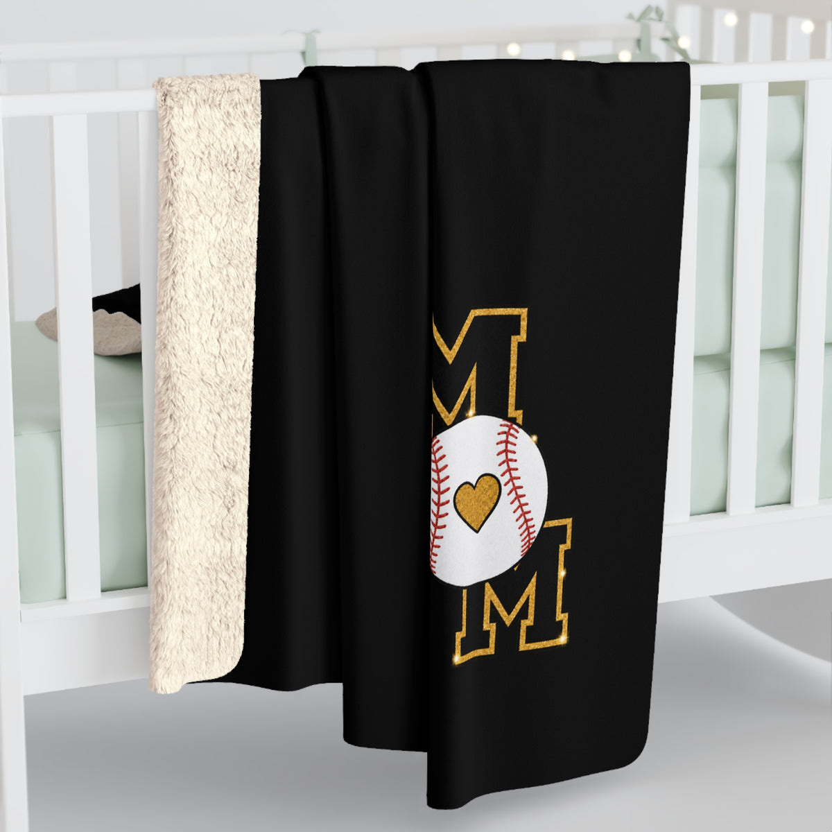 BASEBALL MOM Sherpa Fleece Blanket