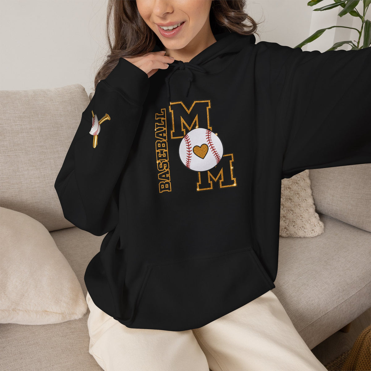 BASEBALL MOM Hooded Sweatshirt