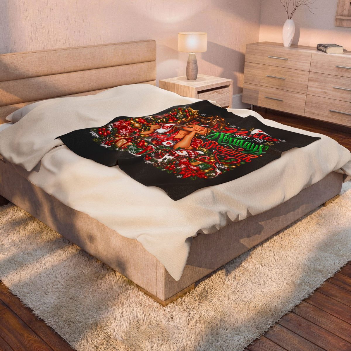 NURSE CHRISTMAS BLANKET Velveteen Plush Blanket