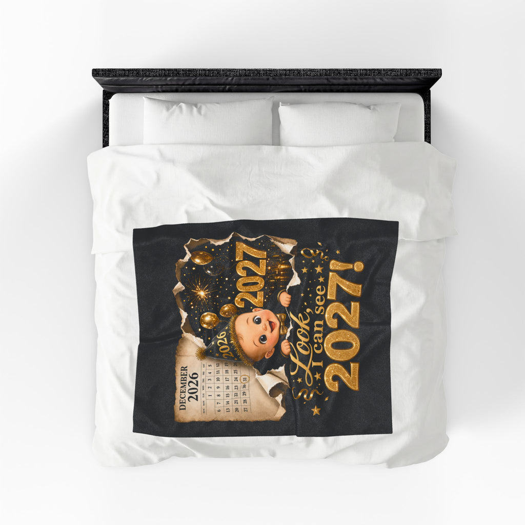 NEW YEAR BLANKET Velveteen Plush Blanket