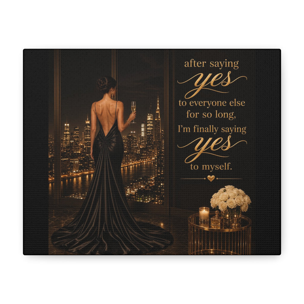 YES TO MYSELF | Inspirational Canvas Wall Art
