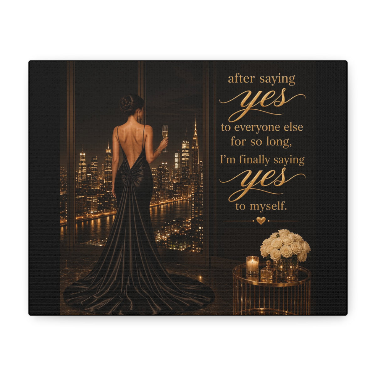 YES TO MYSELF | Inspirational Canvas Wall Art