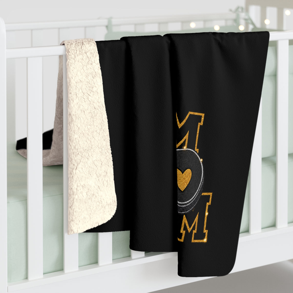 HOCKEY MOM Sherpa Fleece Blanket