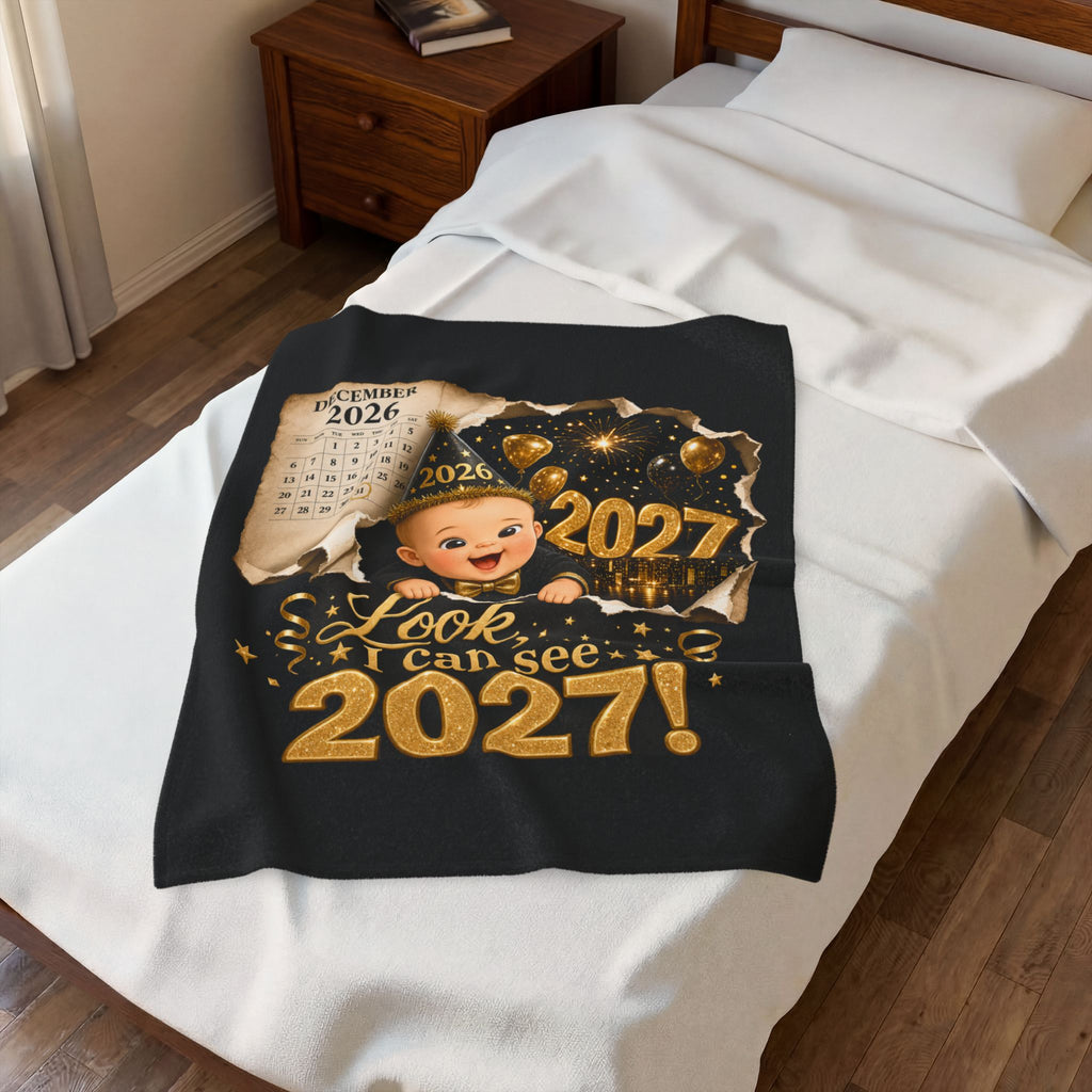 NEW YEAR BLANKET Velveteen Plush Blanket