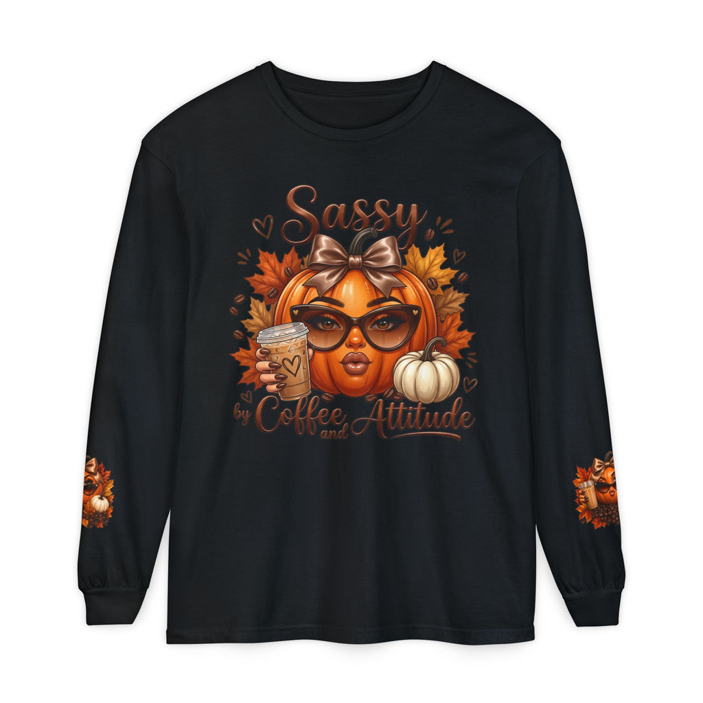 SASSY WITH AN ATTITUDE PUMPKIN Long Sleeve T-Shirt