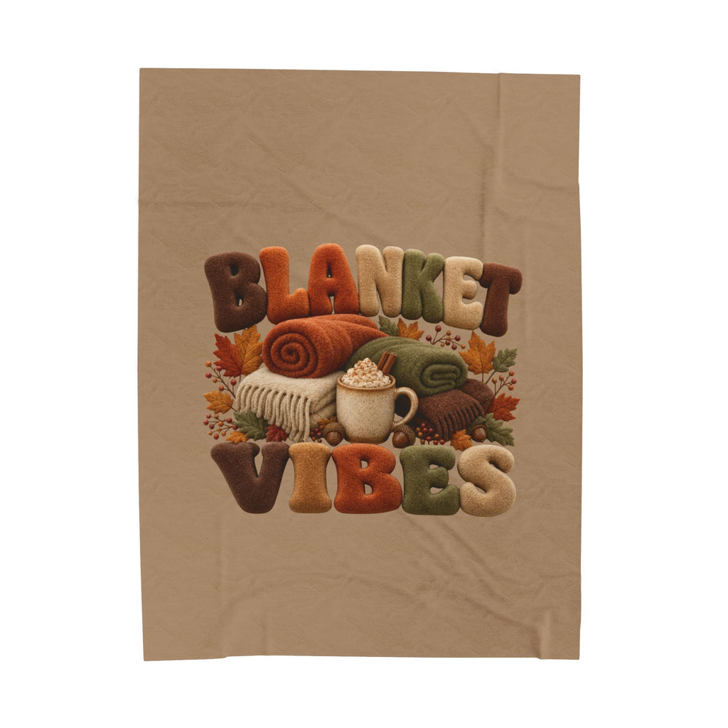 FALL VIBES Velveteen Plush Blanket