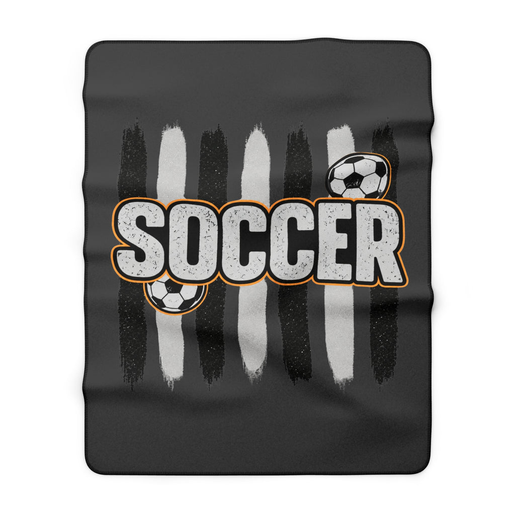 MEN SOCCER BLANKET Sherpa Fleece Blanket