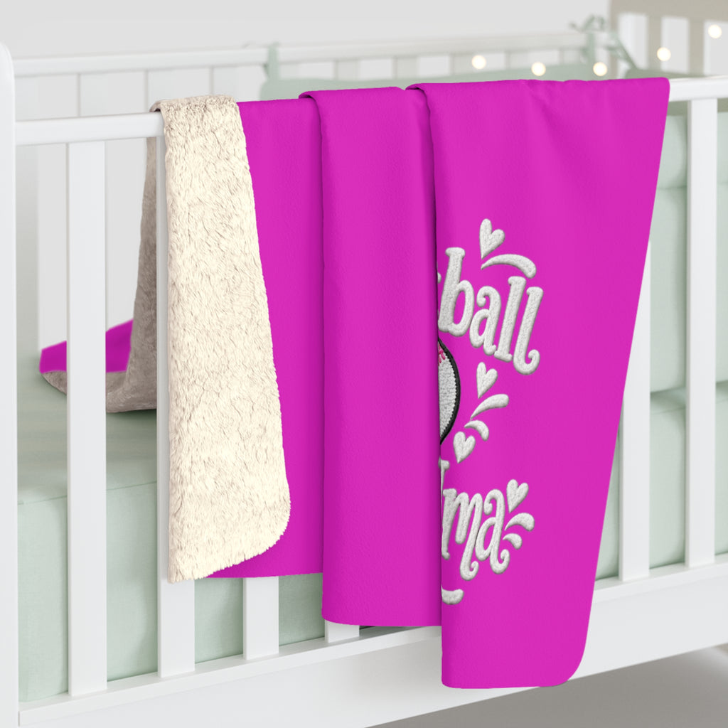 SOFTBALL GRANDMA Sherpa Fleece Blanket