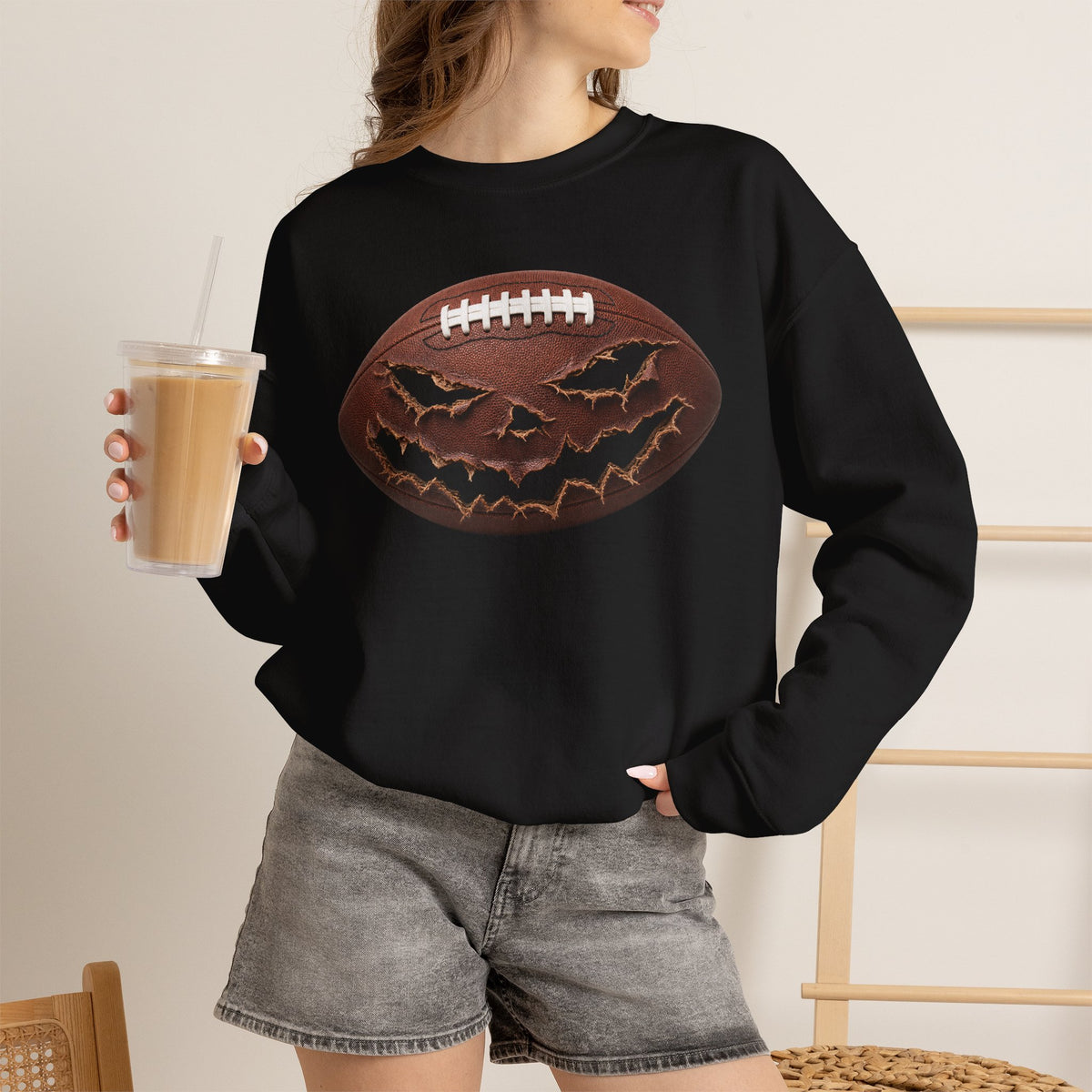PUMPKIN FOOTBALL Unisex Heavy Blend™ Crewneck Sweatshirt