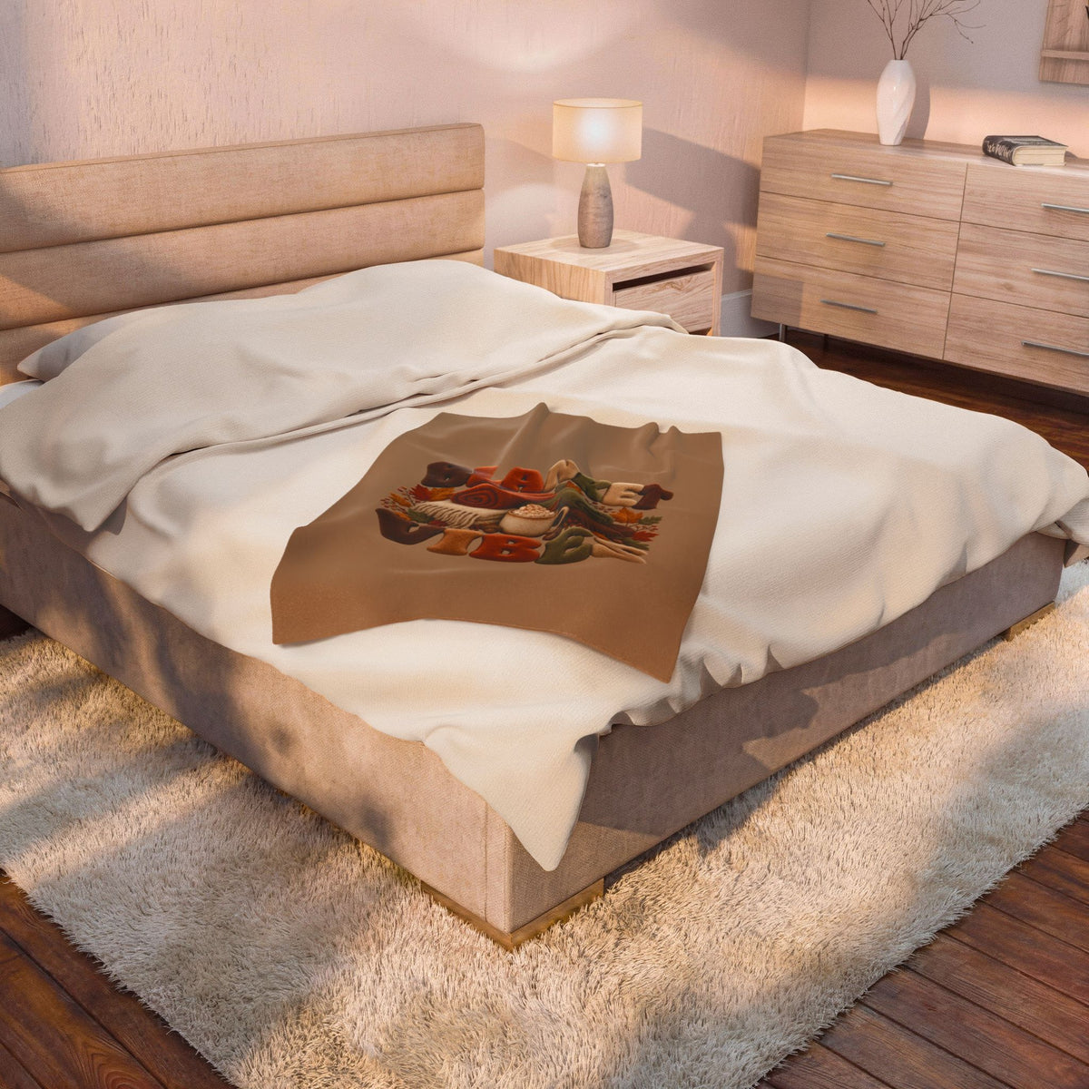 FALL VIBES Velveteen Plush Blanket