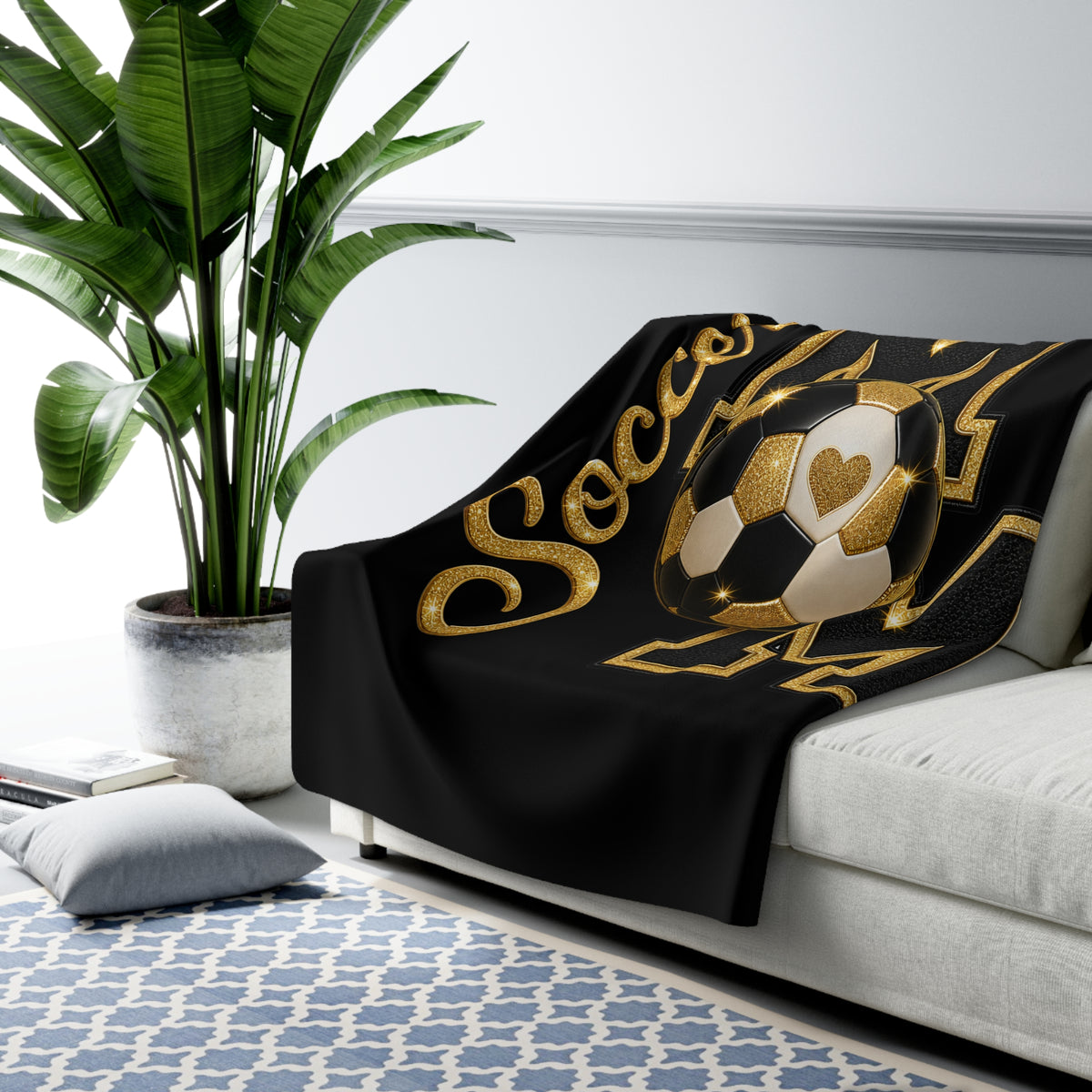 SOCCER MOM Sherpa Fleece Blanket