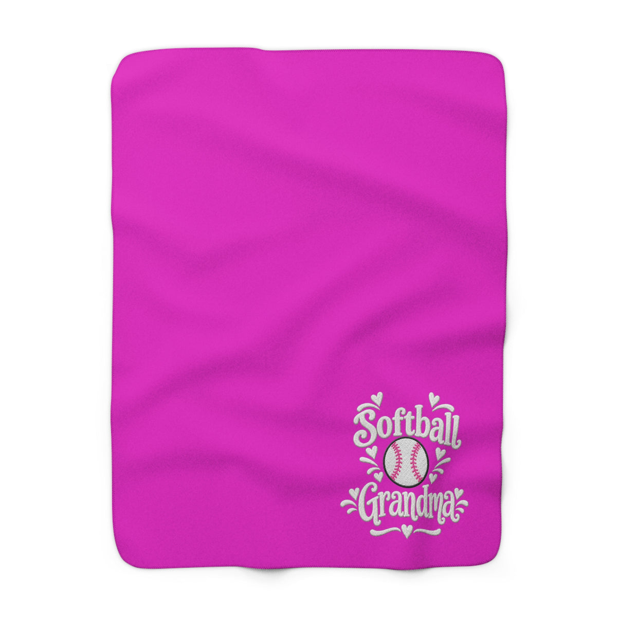 SOFTBALL GRANDMA Sherpa Fleece Blanket