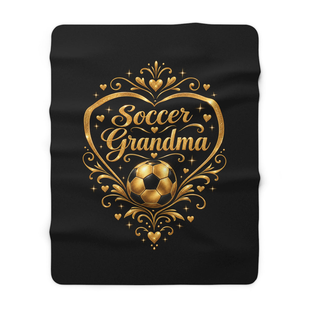 SOCCER GRANDMA Sherpa Fleece Blanket