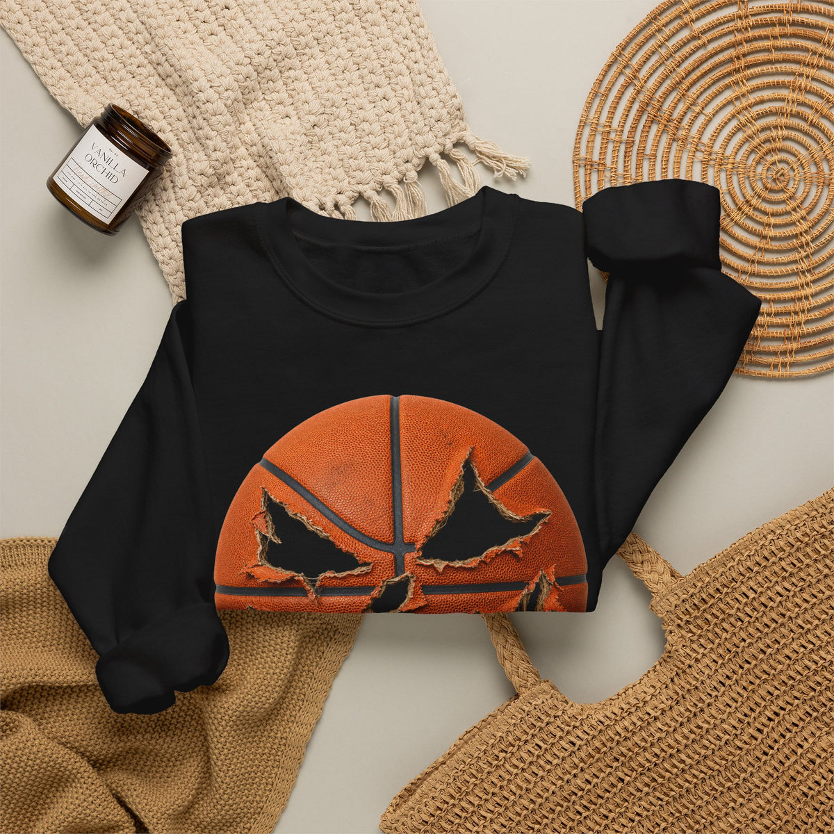 PUMPKIN BASKETBALL Unisex Heavy Blend™ Crewneck Sweatshirt