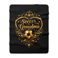 SOCCER GRANDMA Sherpa Fleece Blanket