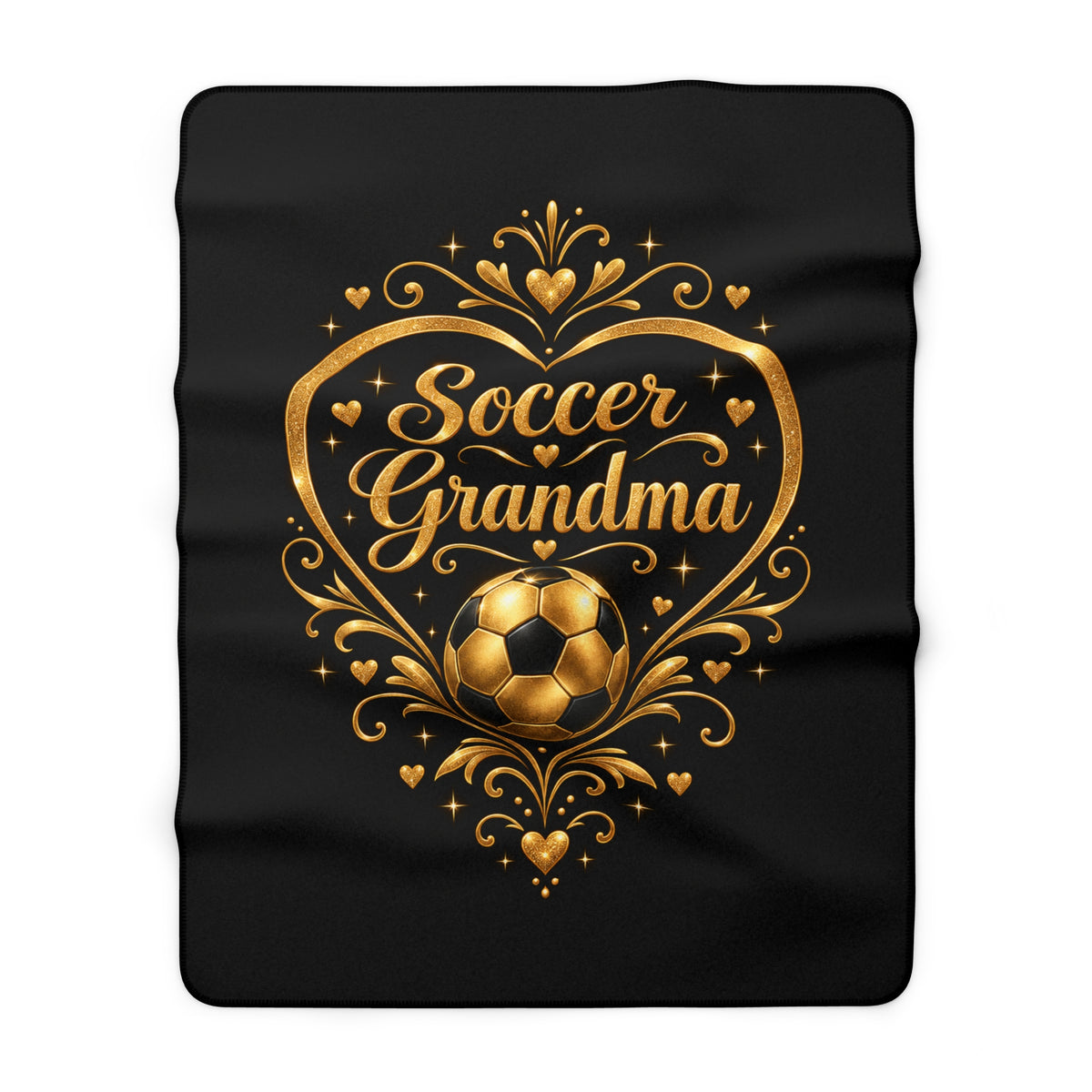 SOCCER GRANDMA Sherpa Fleece Blanket