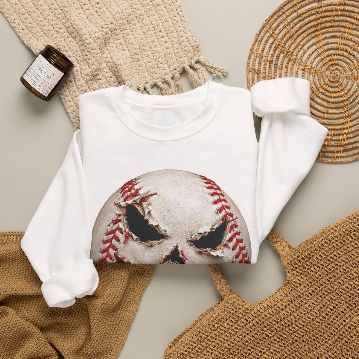 PUMPKIN BASEBALL Unisex Heavy Blend™ Crewneck Sweatshirt