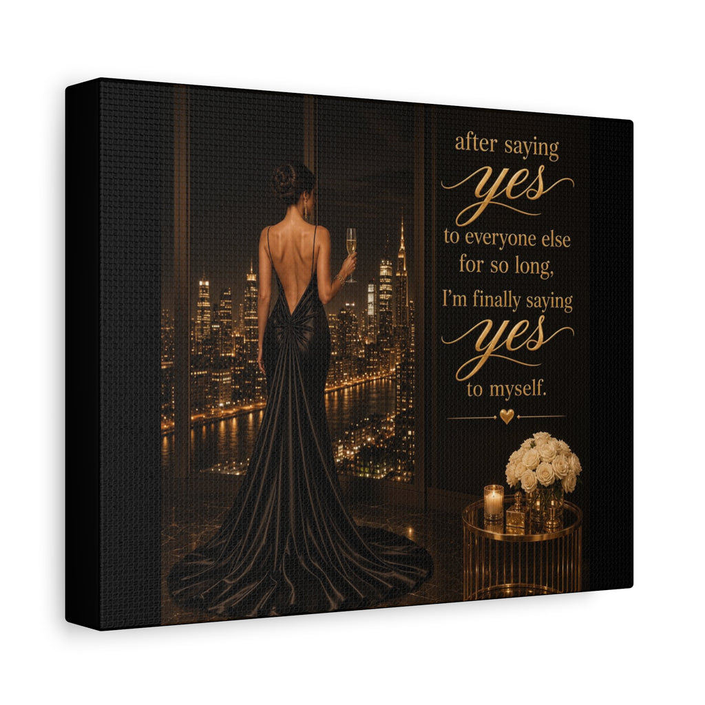 YES TO MYSELF | Inspirational Canvas Wall Art