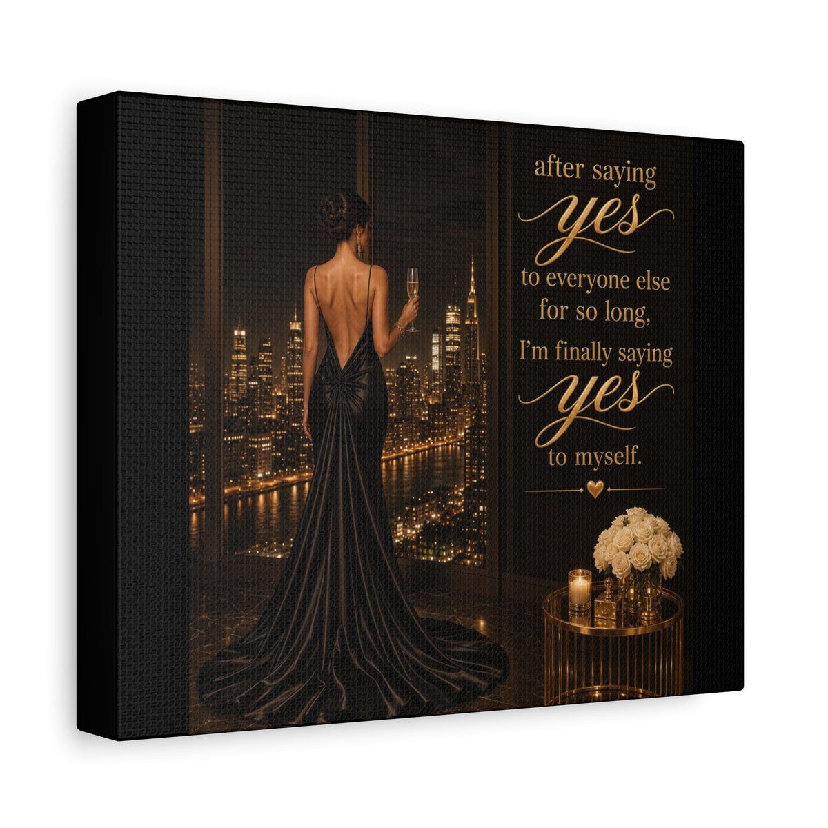 YES TO MYSELF | Inspirational Canvas Wall Art