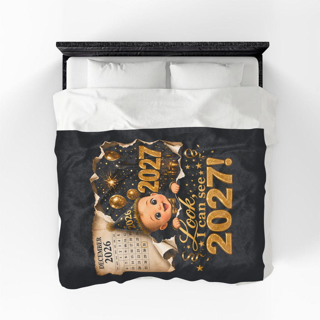NEW YEAR BLANKET Velveteen Plush Blanket