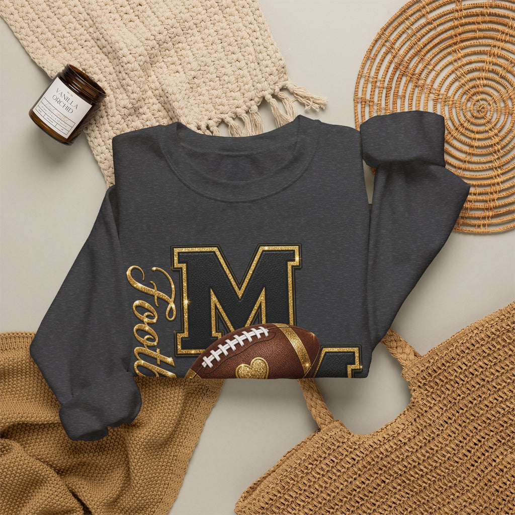  FOOTBALL MOM Heavy Blend Crewneck Sweatshirt