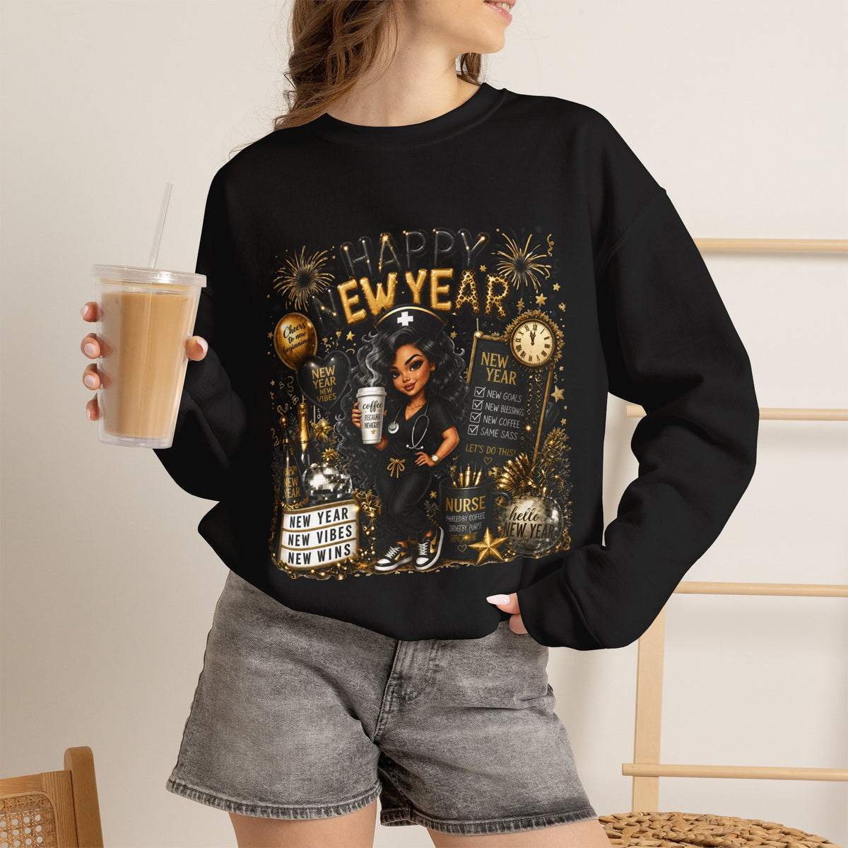 SASSY NEW YEAR NURSE Crewneck Sweatshirt