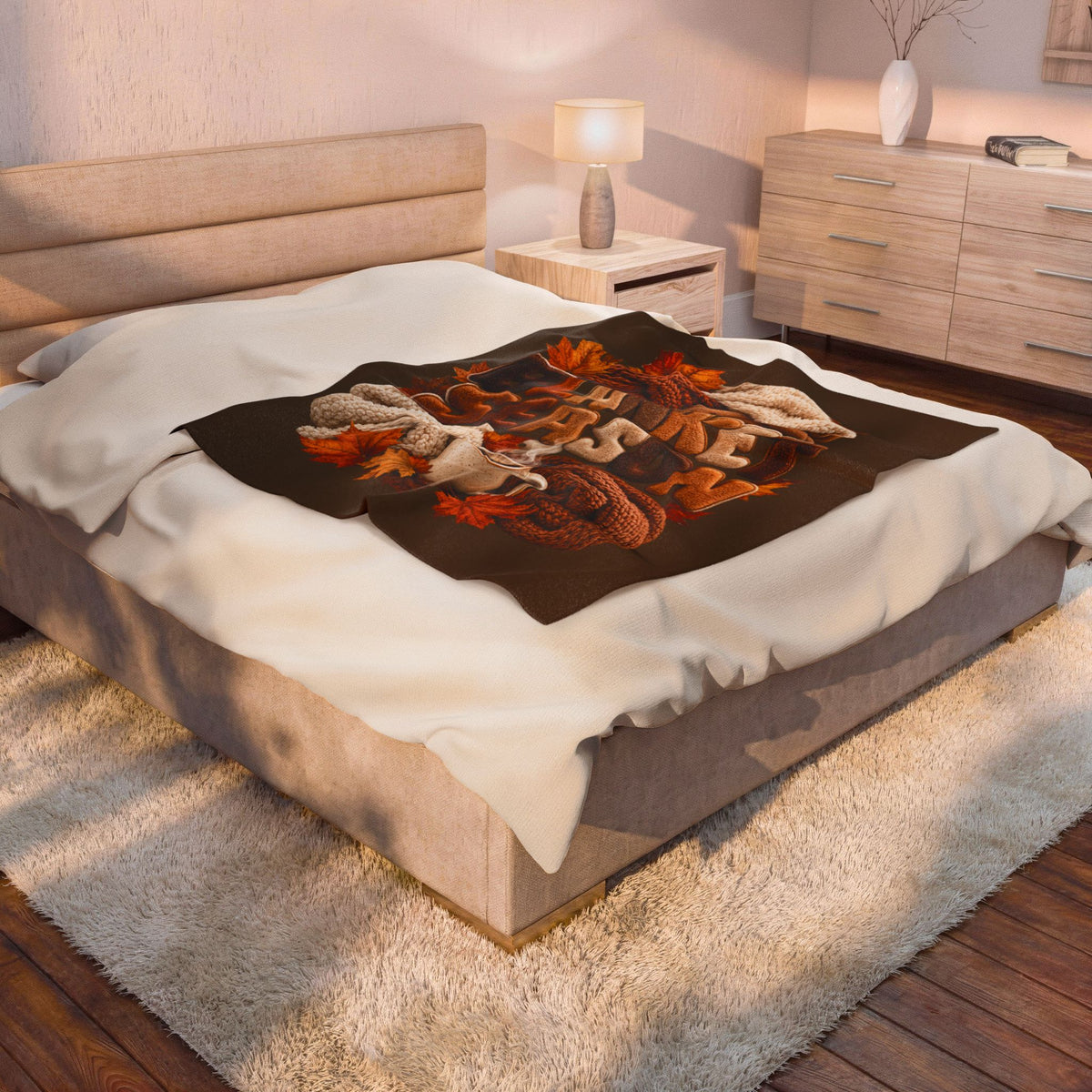 FALL SEASON Velveteen Plush Blanket