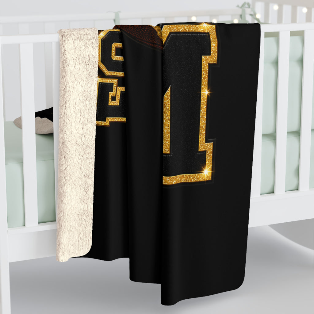 FOOTBALL MOM Sherpa Fleece Blanket