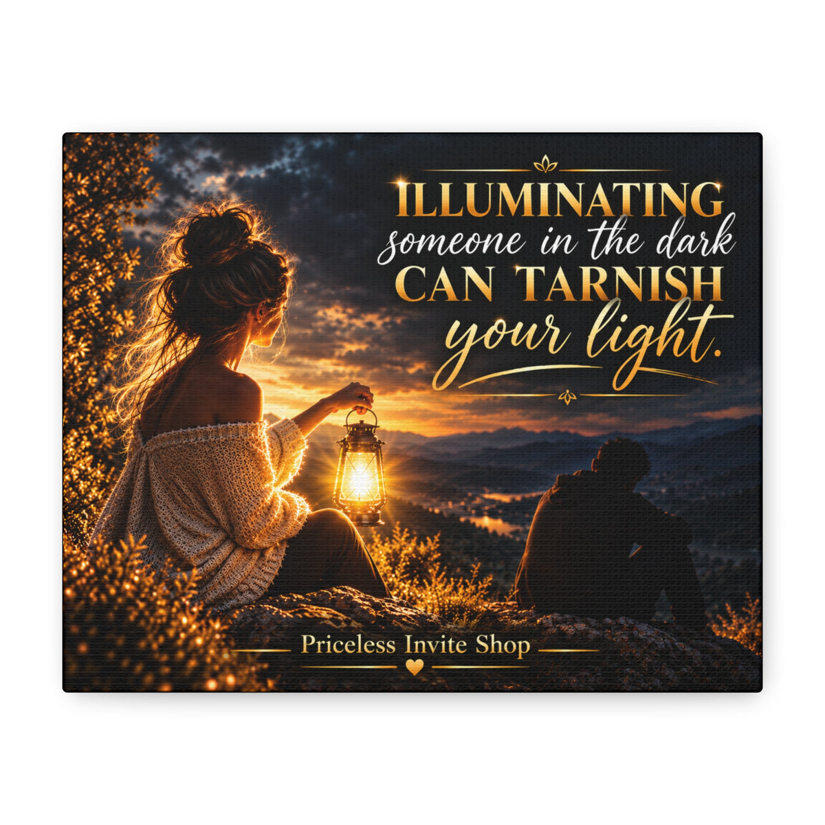 Illuminating Someone in the Dark Inspirational Canvas – 10" × 8" Horizontal