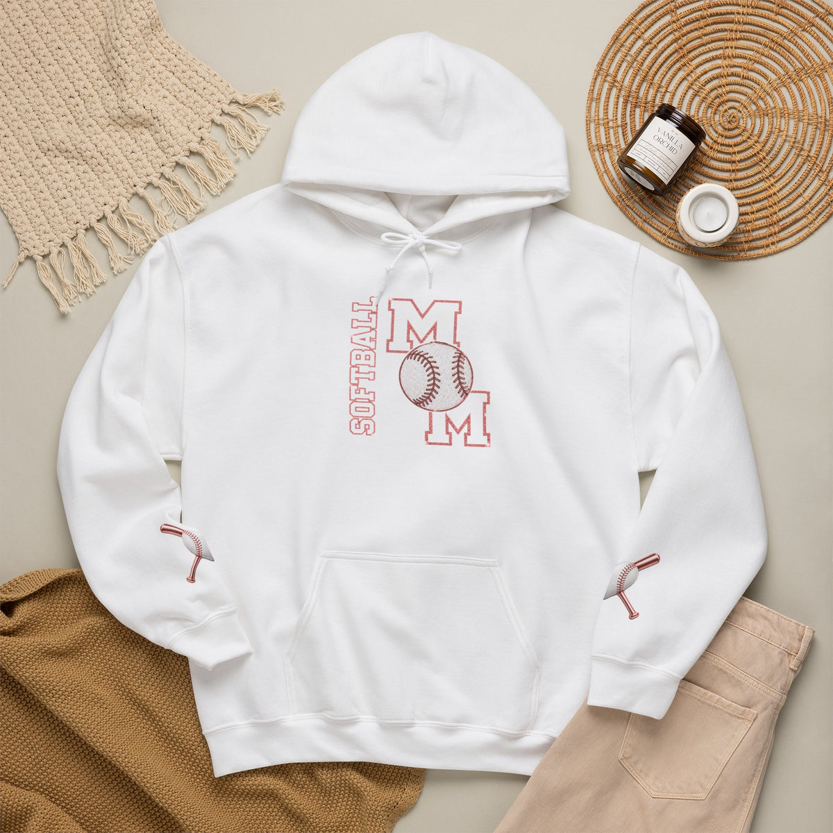 SOFTBALL MOM Hooded Sweatshirt