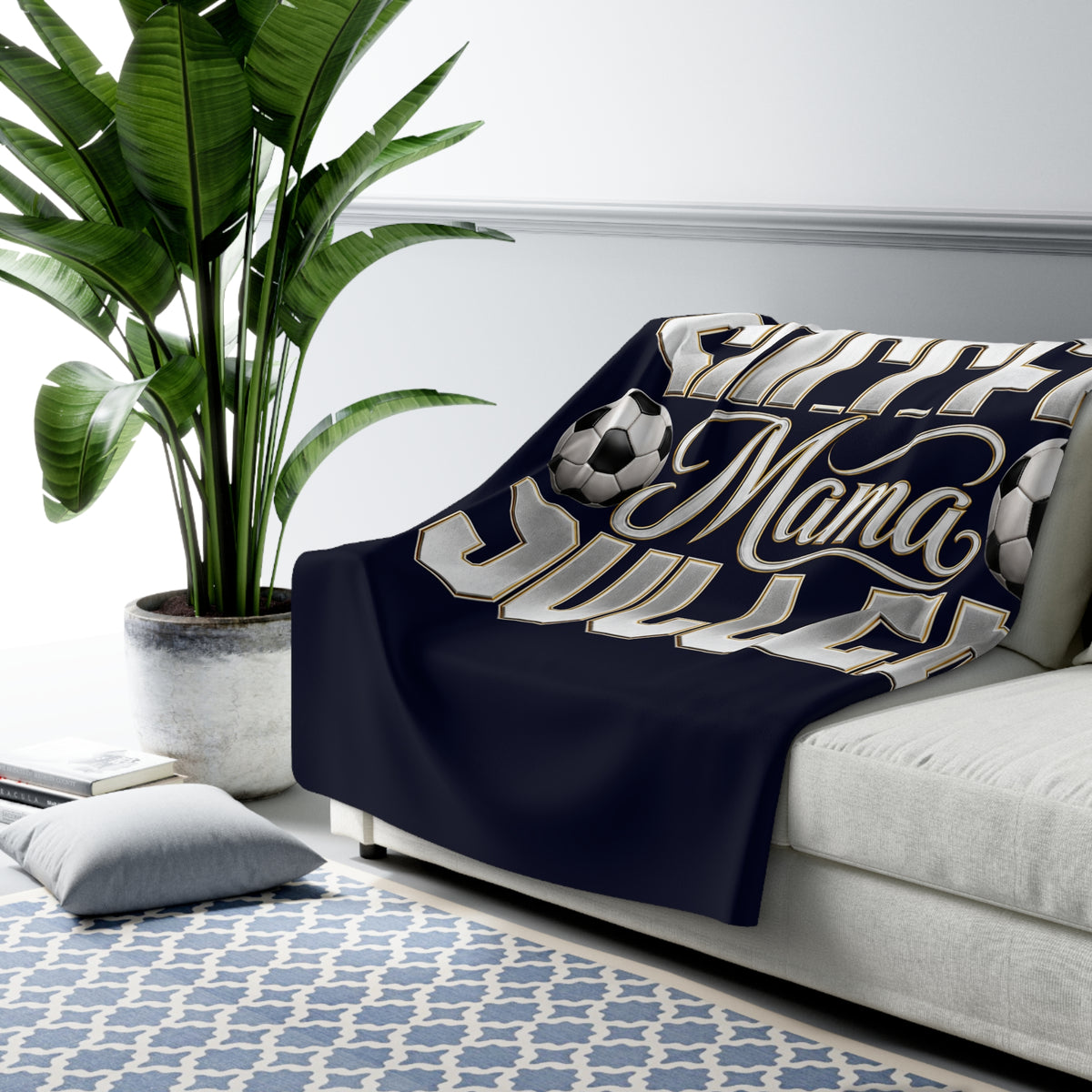 SOCCER MAMA Sherpa Fleece Blanket