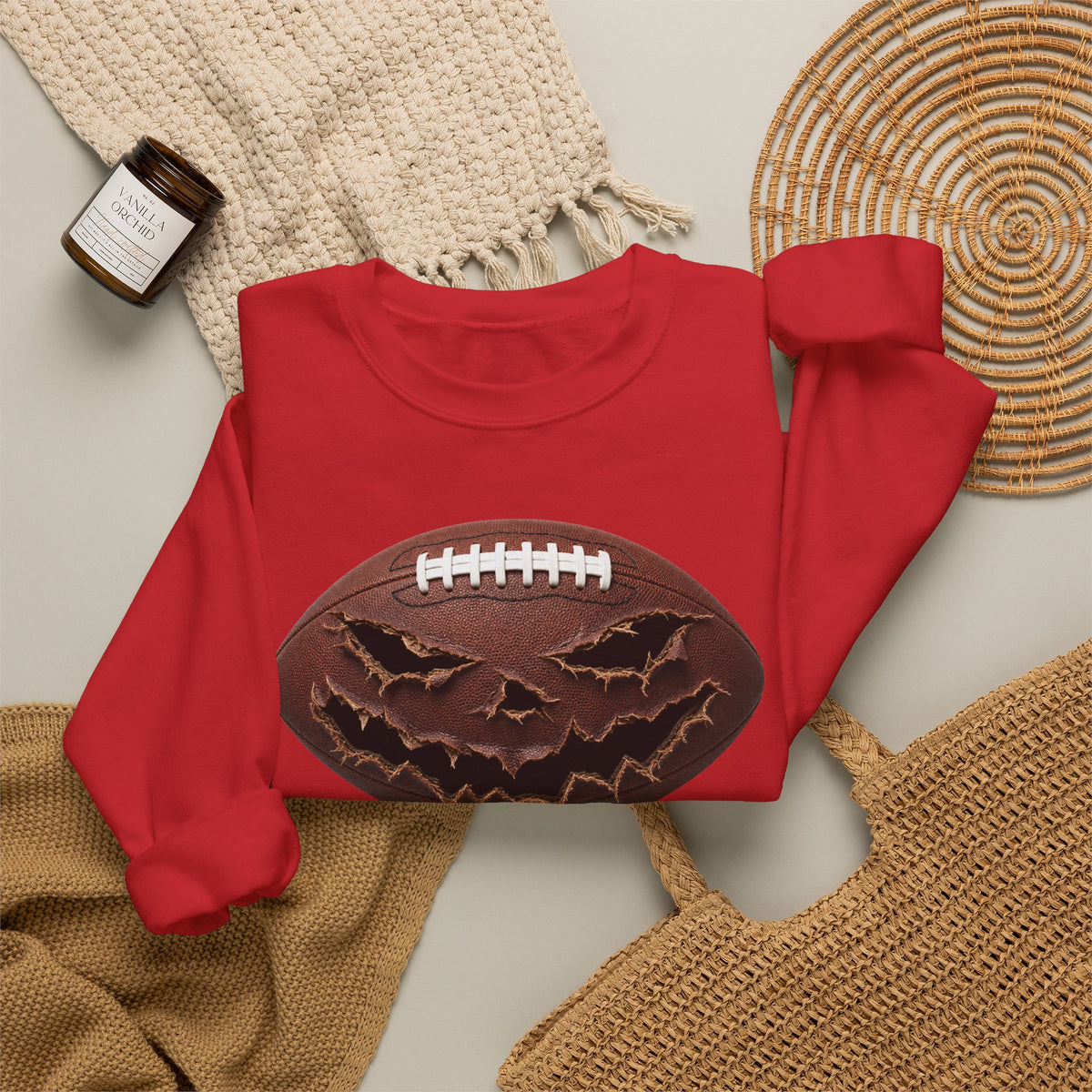 PUMPKIN FOOTBALL Unisex Heavy Blend™ Crewneck Sweatshirt