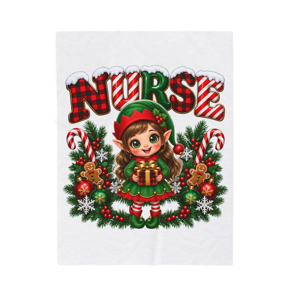 CHRISTMAS ELF Velveteen Plush Blanket