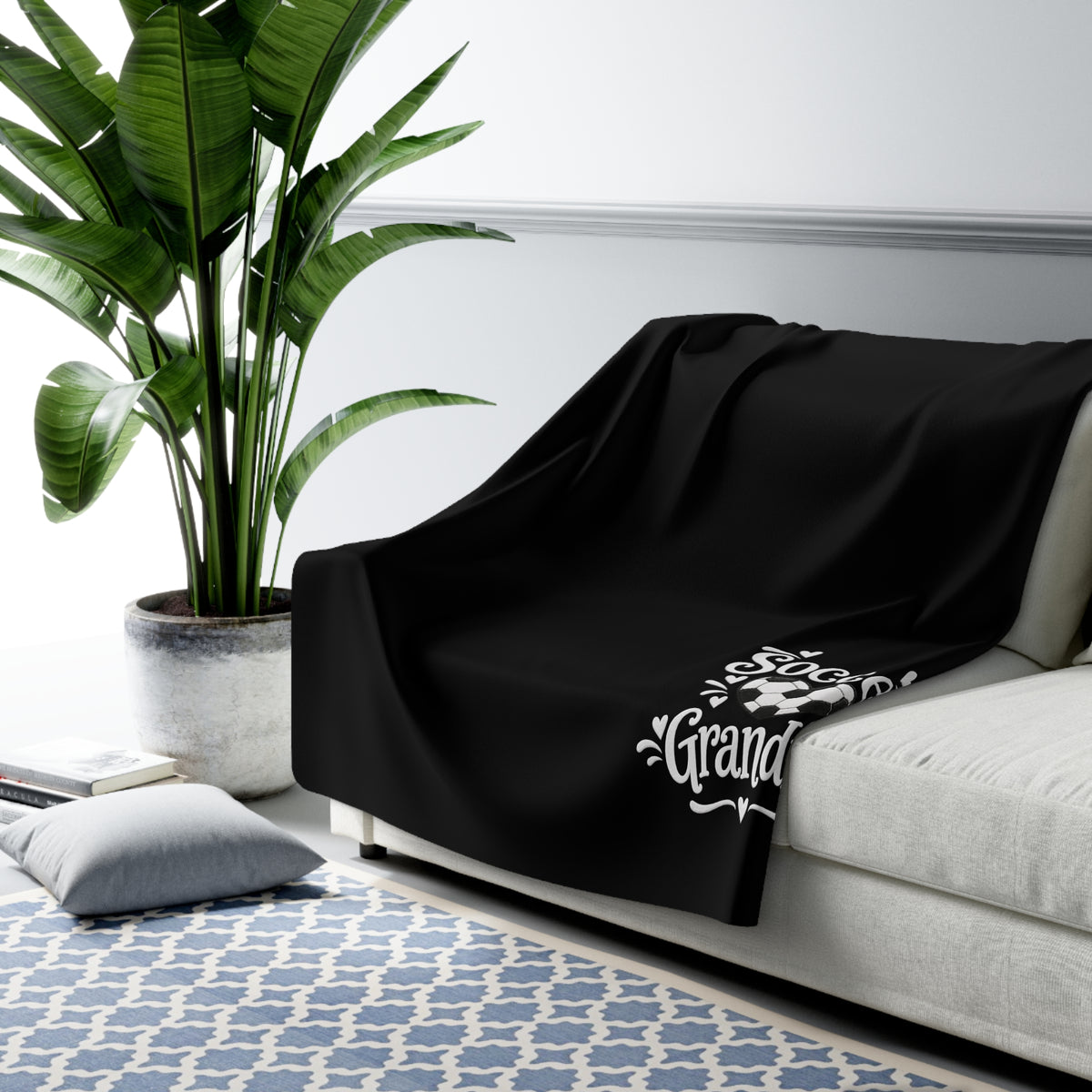 SOCCER GRANDMA Sherpa Fleece Blanket