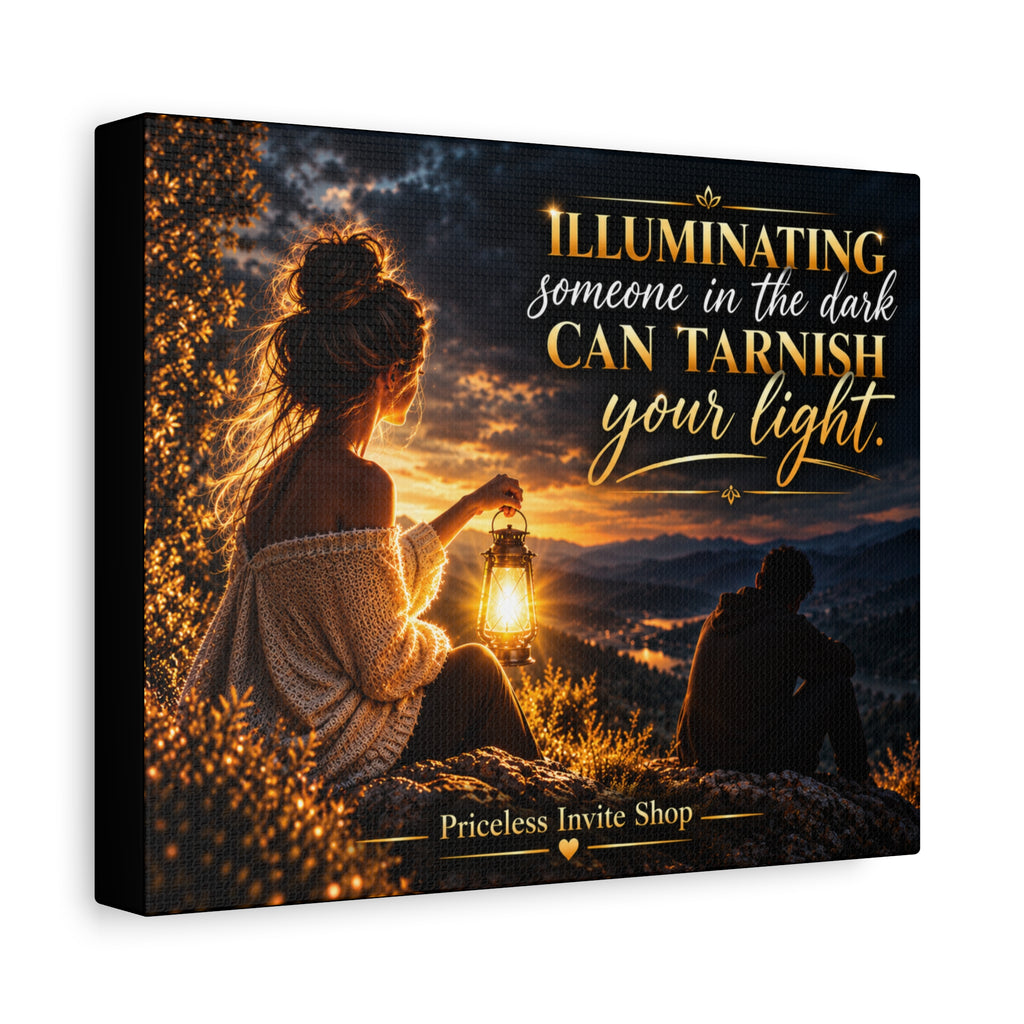 Illuminating Someone in the Dark Inspirational Canvas – 10" × 8" Horizontal