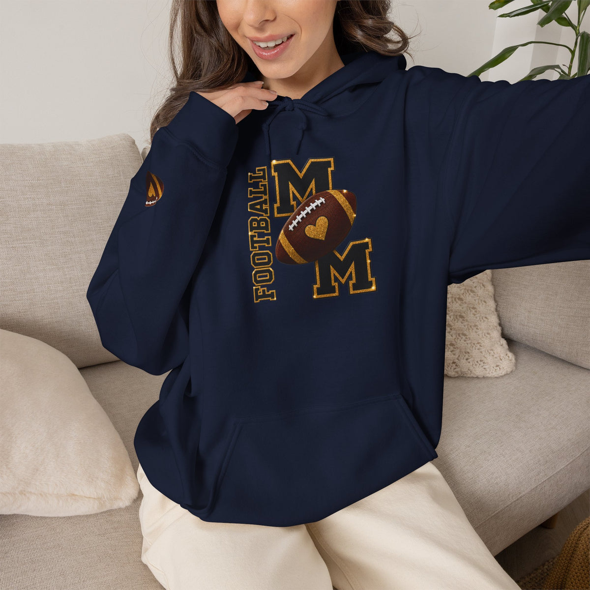 FOOTBALL MOM Hooded Sweatshirt