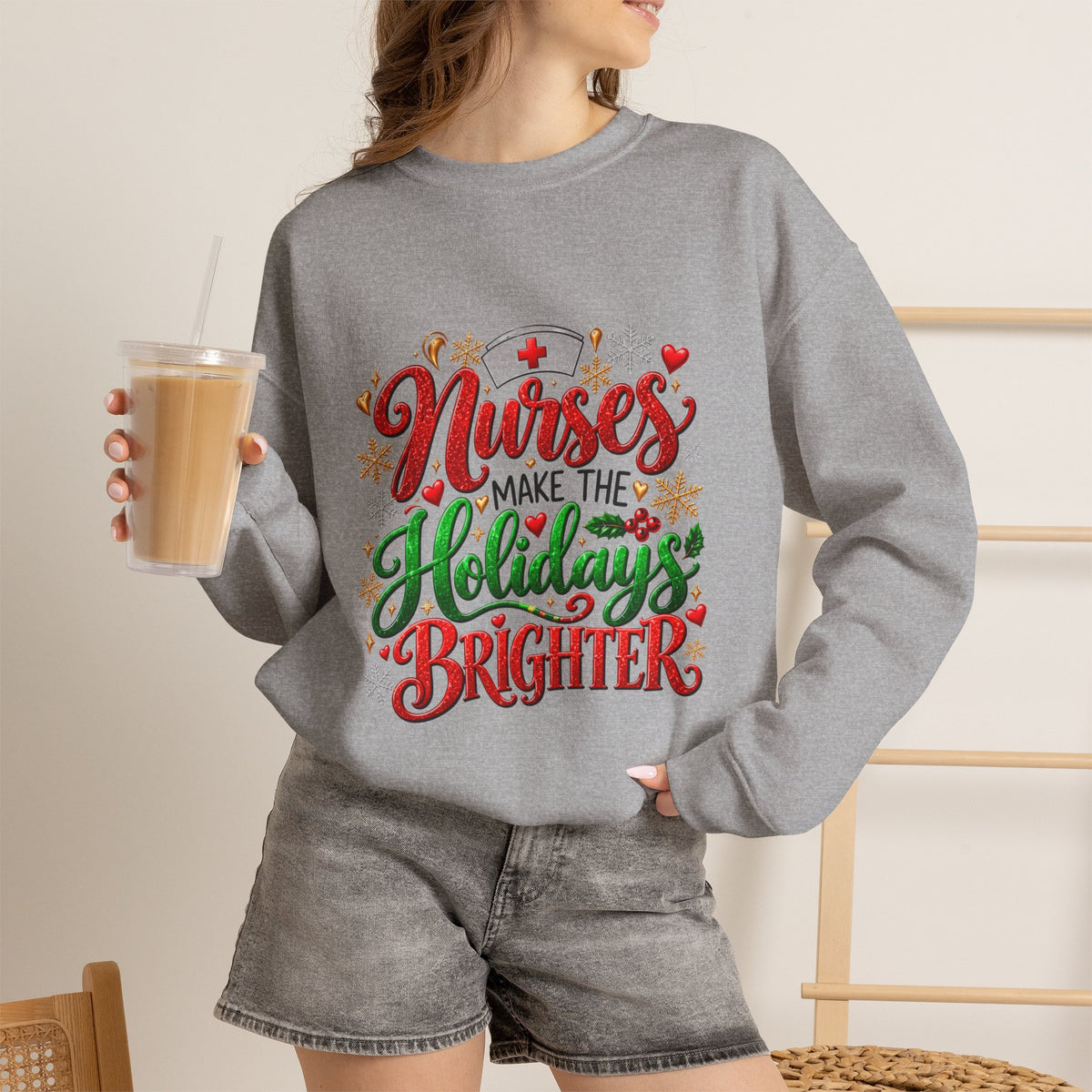 NURSES HOLIDAY Crewneck Sweatshirt