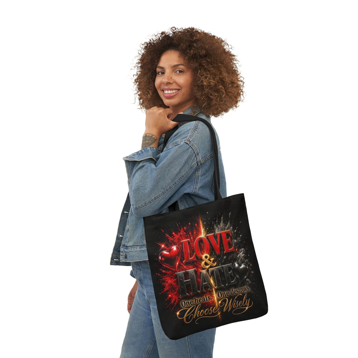 LOVEHATE Canvas Tote Bag 5-Color Straps