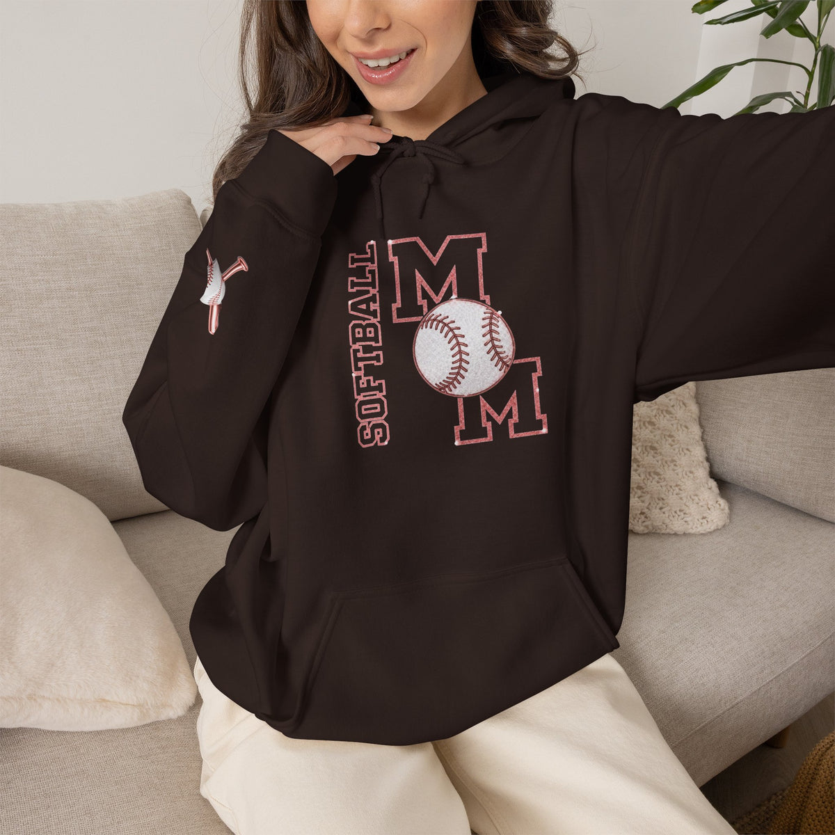 SOFTBALL MOM Hooded Sweatshirt