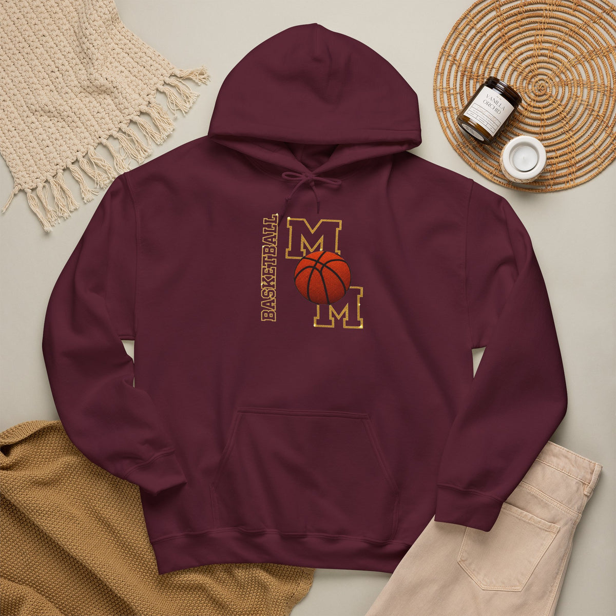 BASKETBALL MOM Hooded Sweatshirt