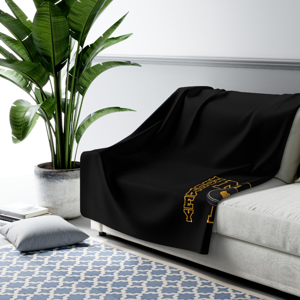 HOCKEY MOM Sherpa Fleece Blanket